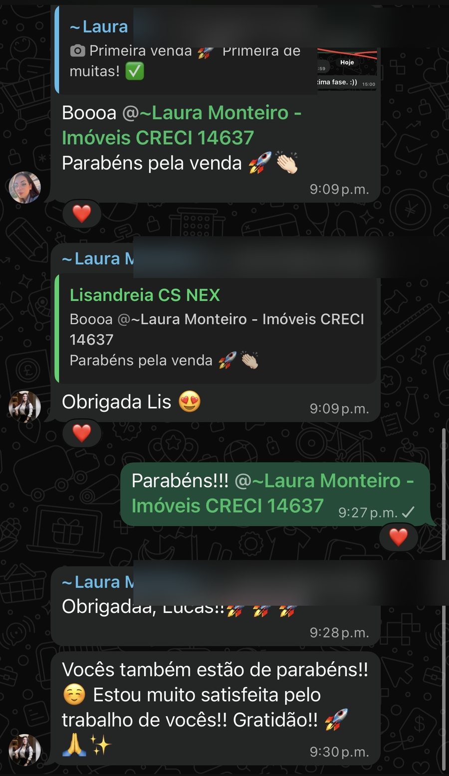 Depoimento da cliente Laura Monteiro sobre a primeira venda